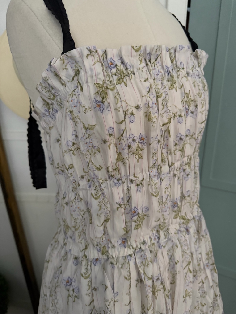 H&M x Brock Collection Lyocell-blend Dress XL Floral Midi Sundress - Picture 7 of 9